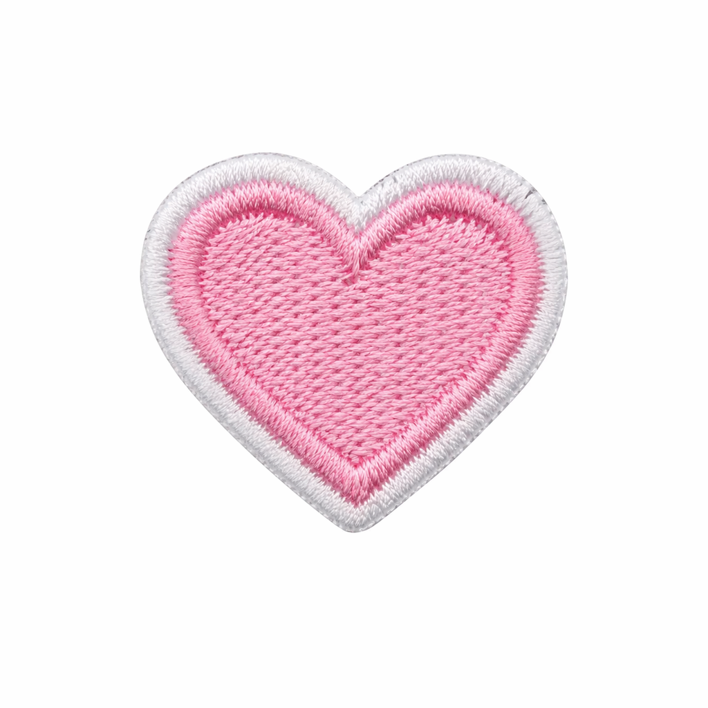 Hjerte Rosa - Strykbart tøymerke