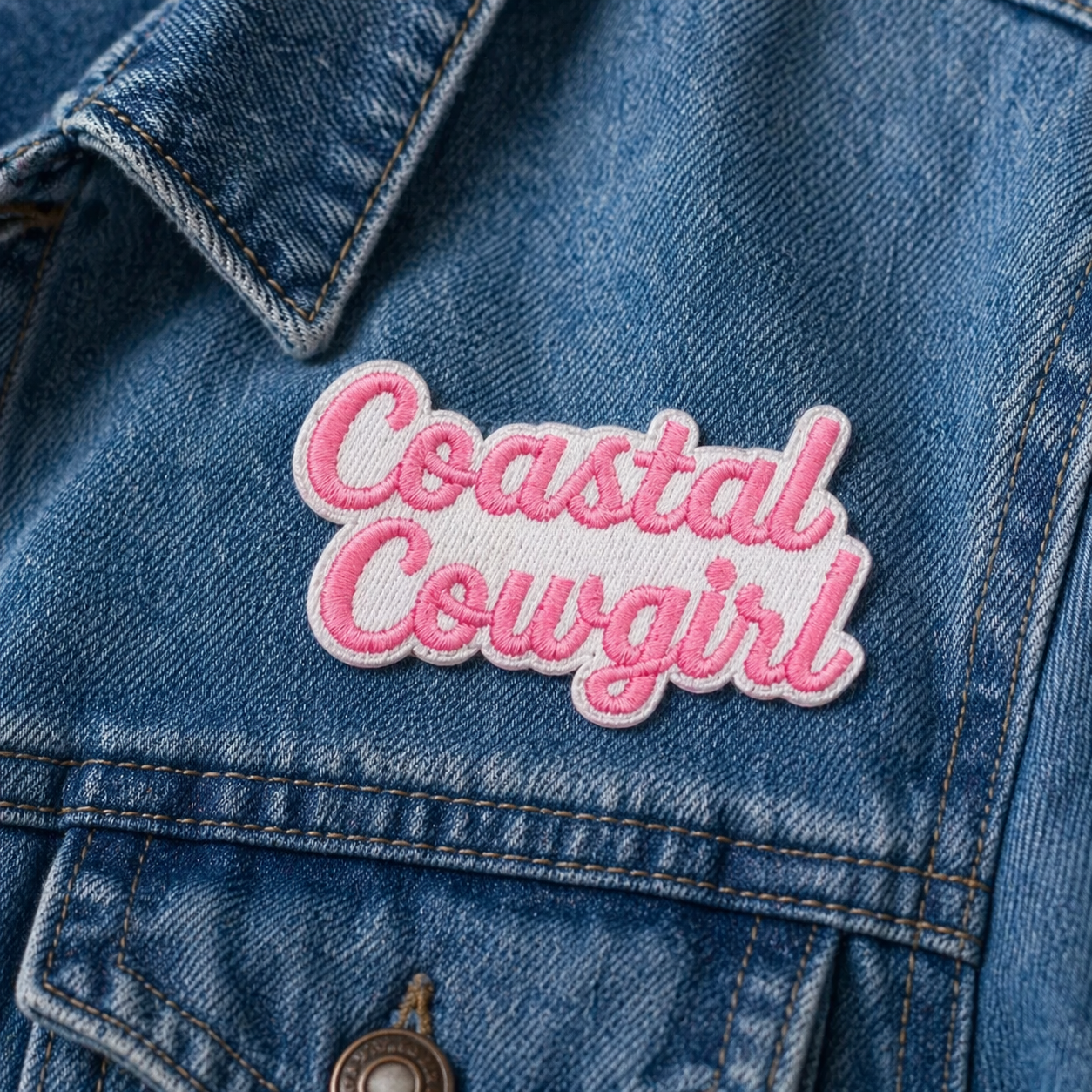 Coastal Cowgirl Rosa - Strykbart tøymerke