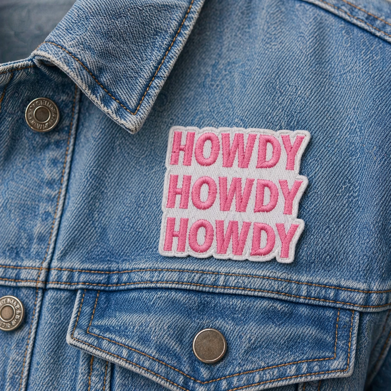 Howdy Rosa - Strykbart tøymerke