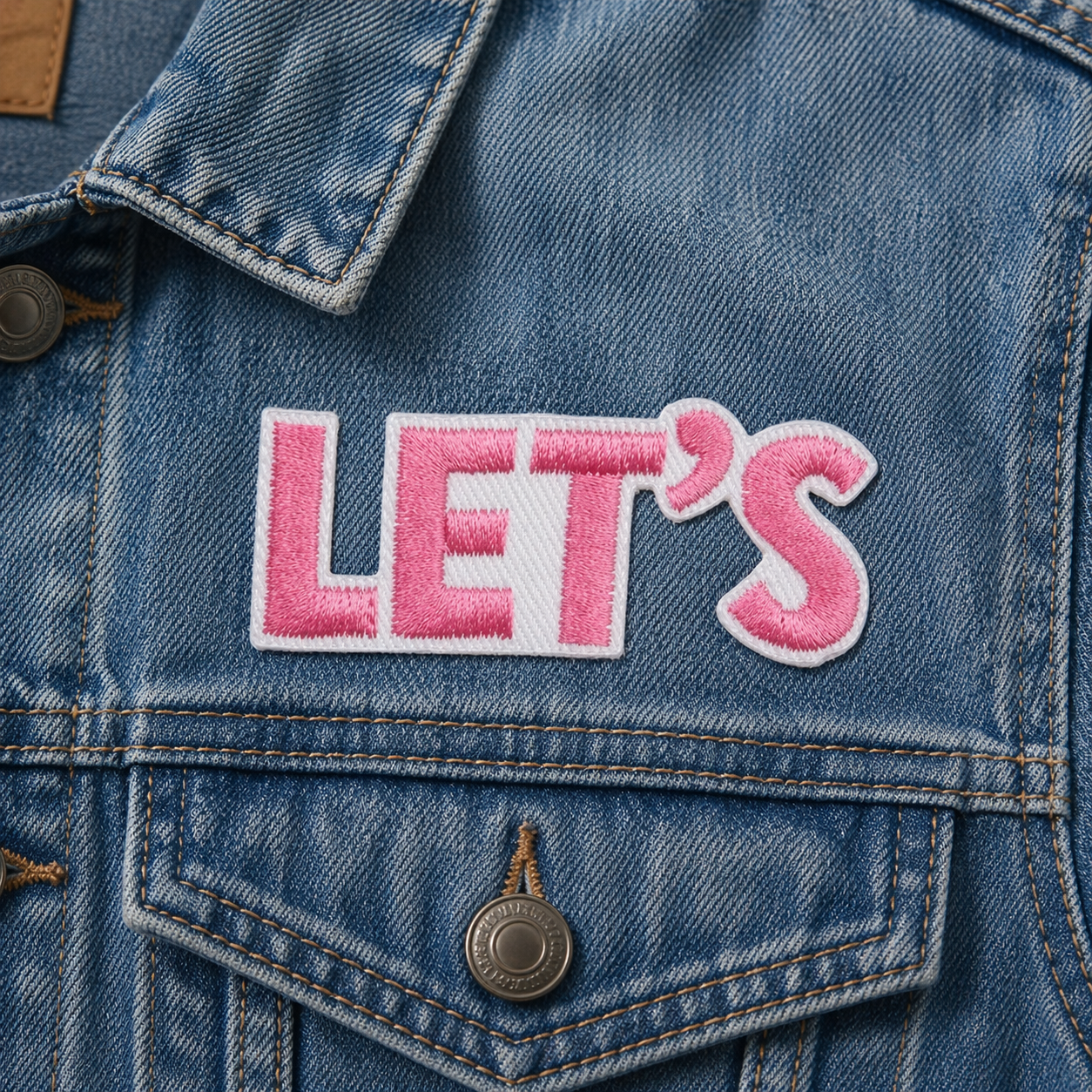 Let's Rosa - Strykbart tøymerke