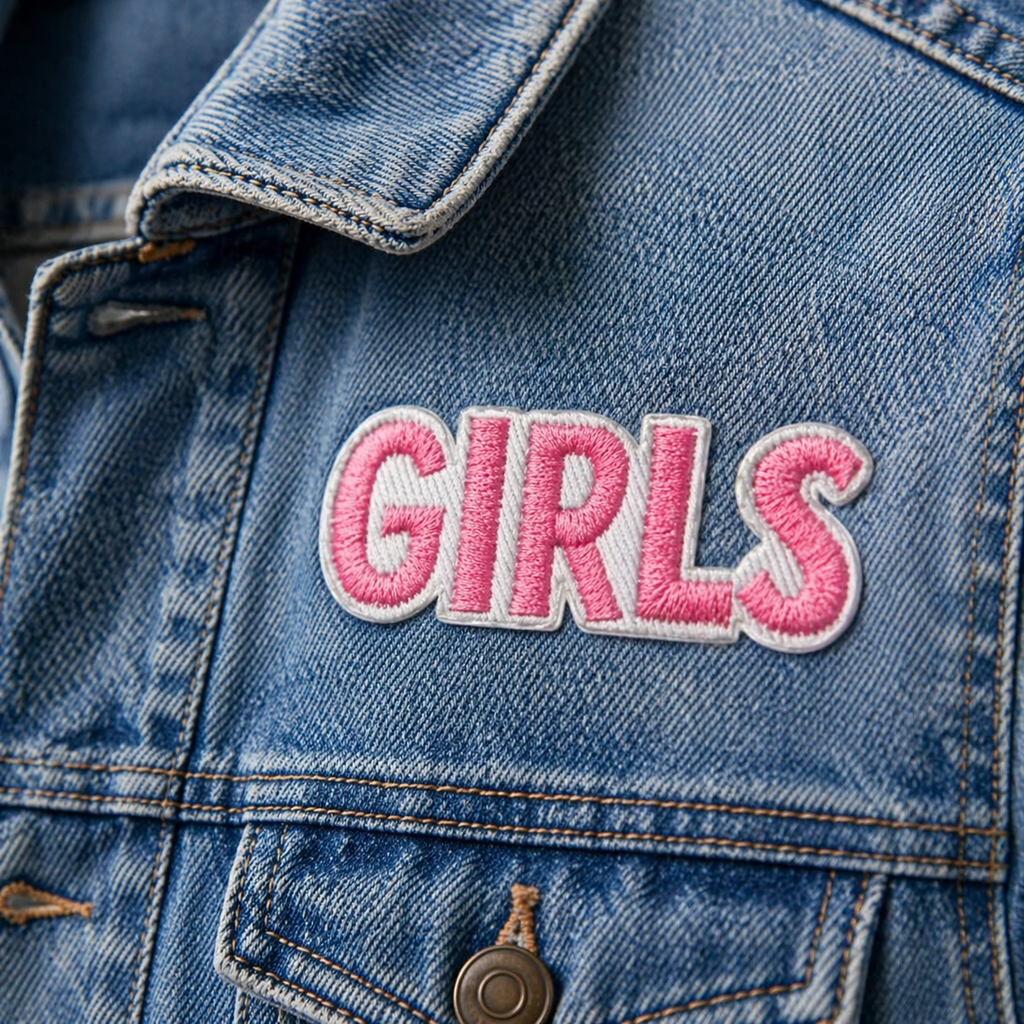 Girls Rosa - Strykbart tøymerke
