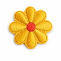 Blomst Gul - Strykbart tøymerke
