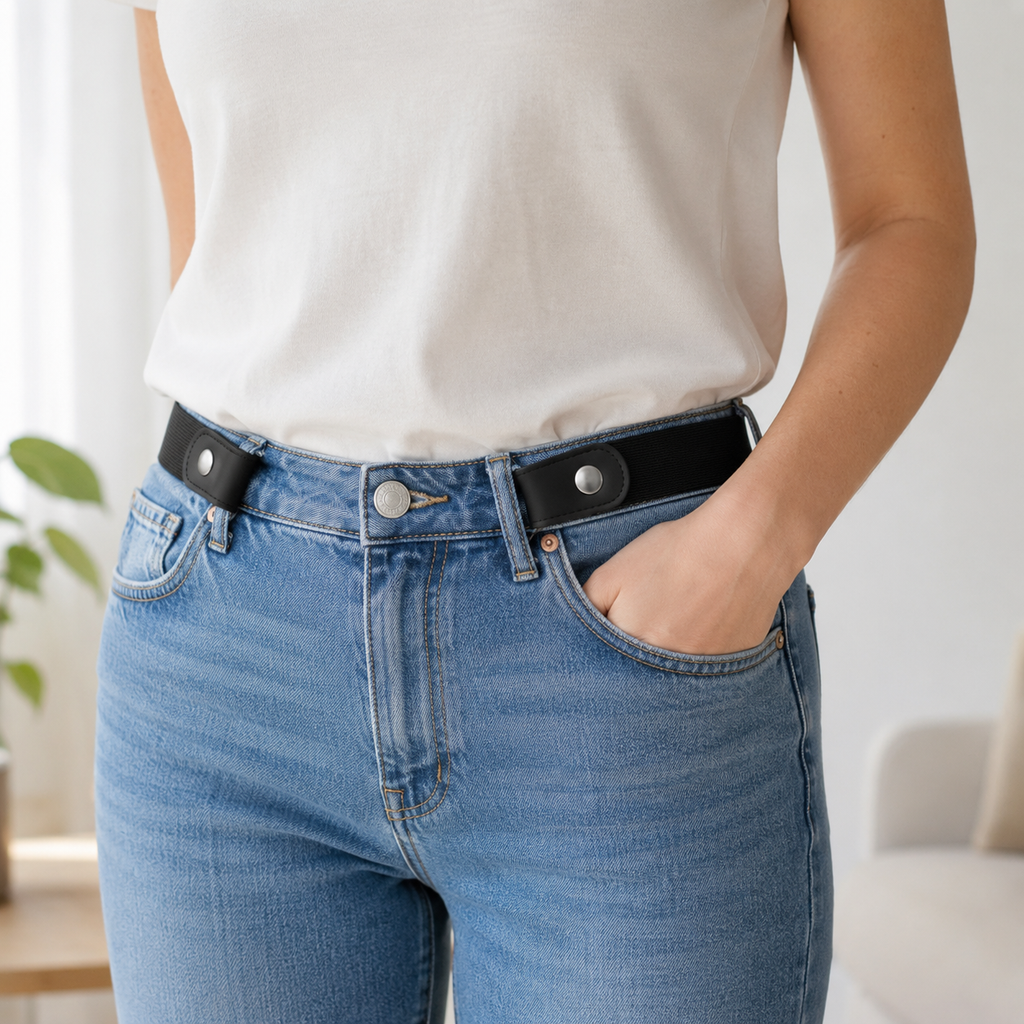 Usynlig elastisk belte – uten spenne, for barn og voksne