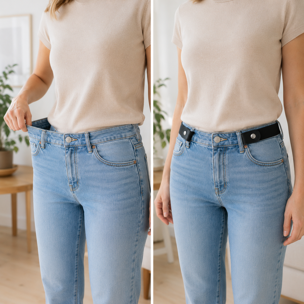 Usynlig elastisk belte – uten spenne, for barn og voksne