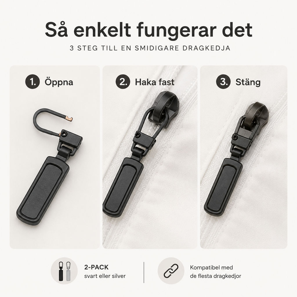 Glidelåshank – reparer ødelagt glidelås på sekunder