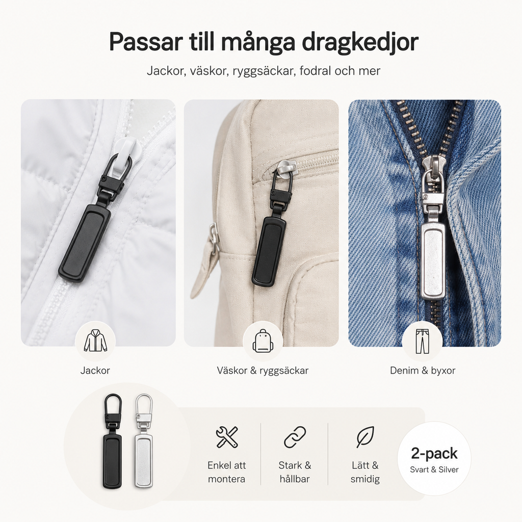 Glidelåshank – reparer ødelagt glidelås på sekunder