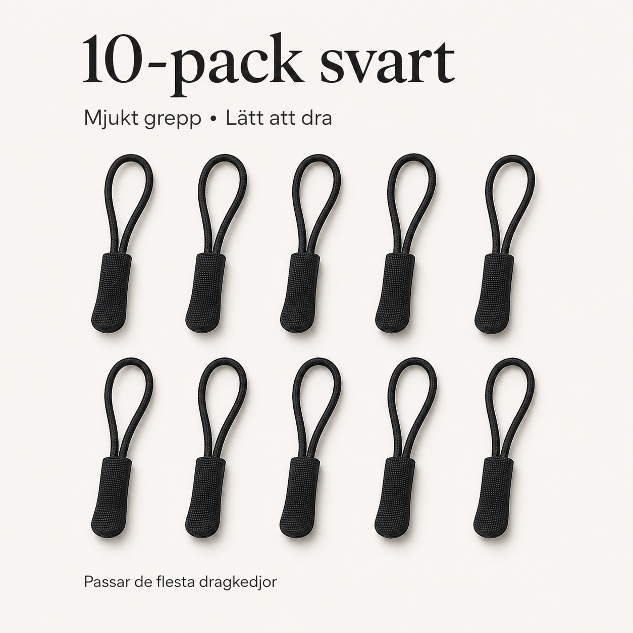 Glidelåshanker for bedre grep – 10-pakk