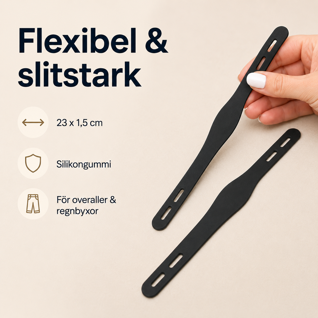 Fotstropper til parkdress og regnbukser – 2-pakk