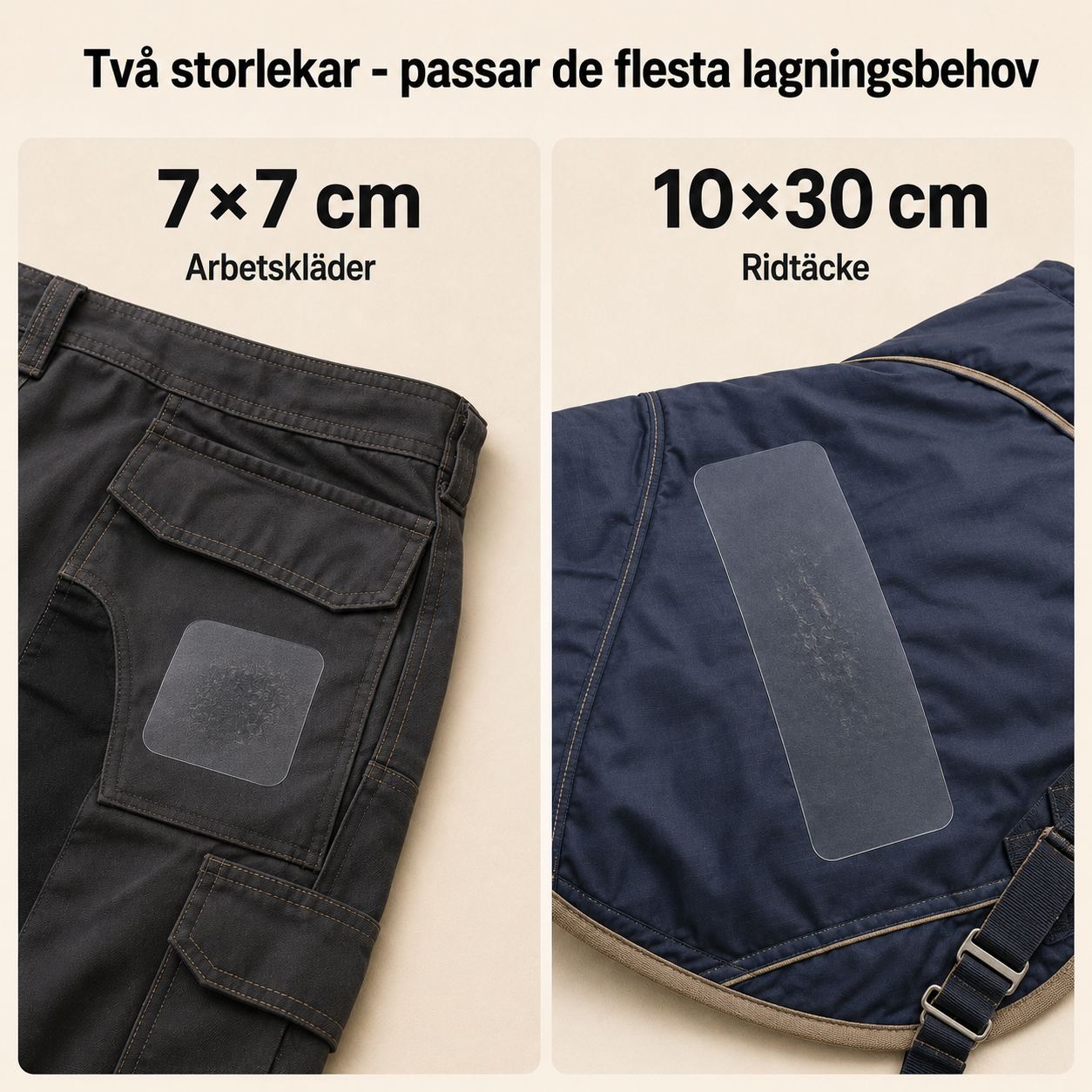 Slitesterke reparasjonslapper