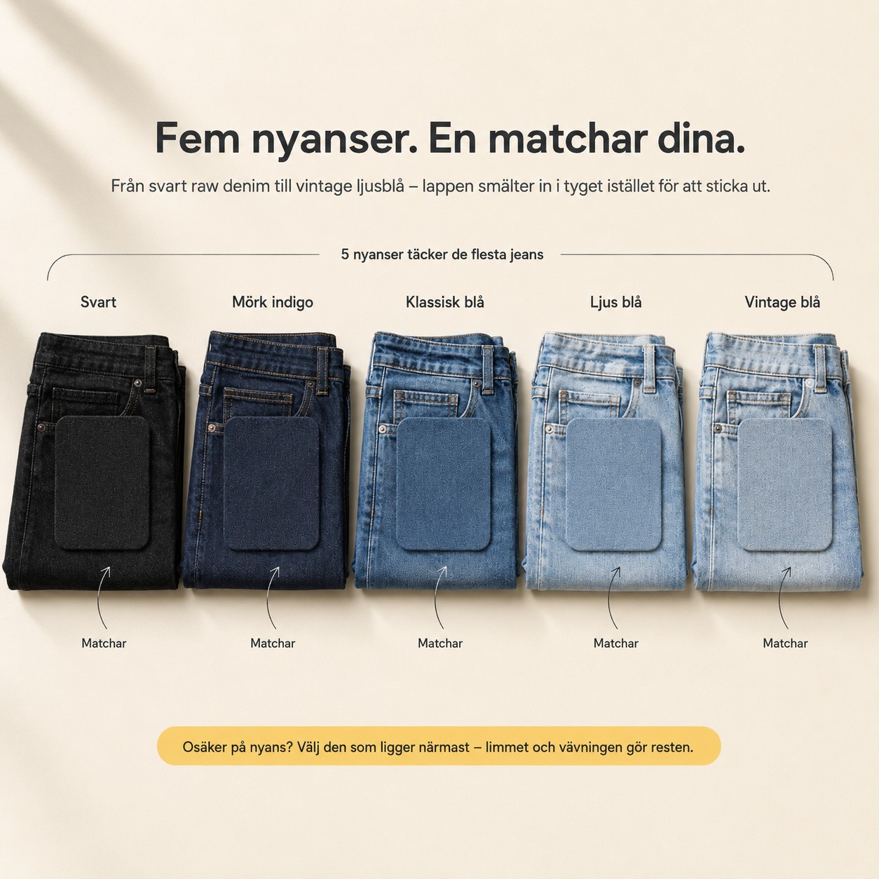 Strykelapper til jeans