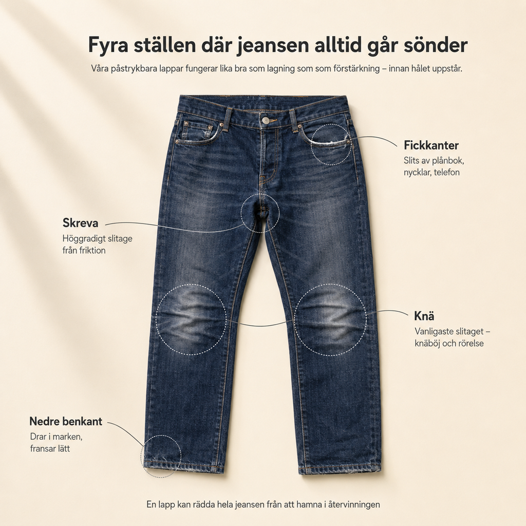 Strykelapper til jeans