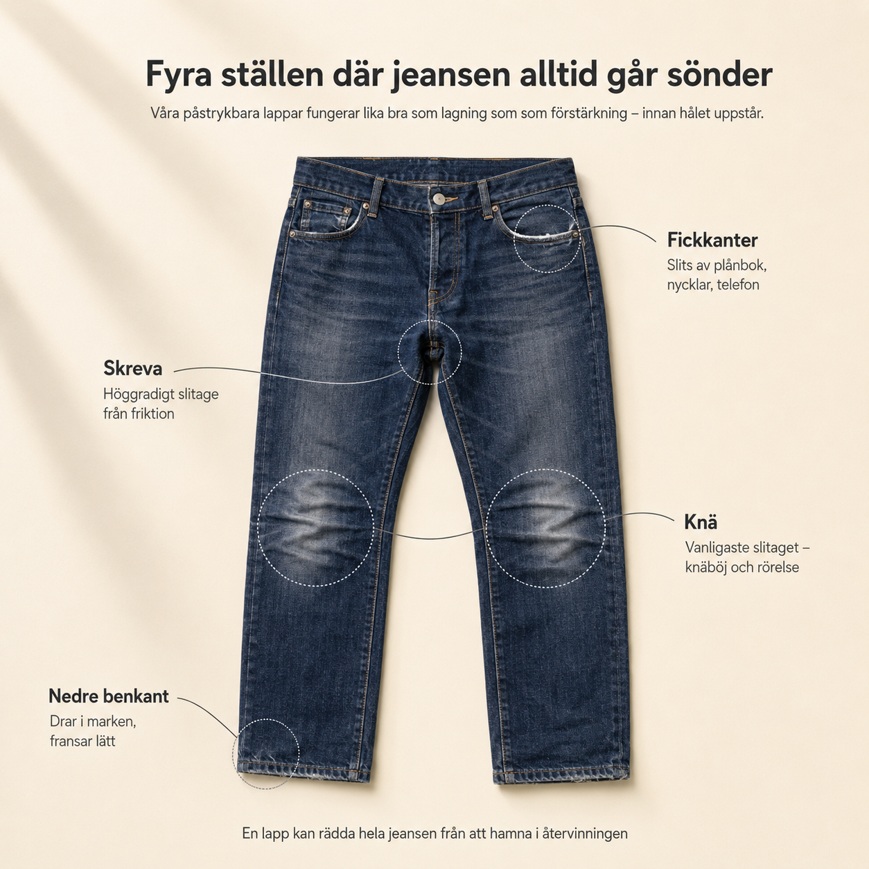 Strykelapper til jeans